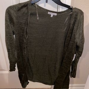 Olive green cardigan